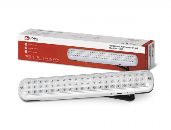 Светильник светодиодный аварийный СБА 1093С-90DC 90LED Li-ion DC IN HOME