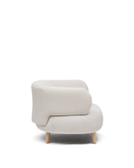 Кресло Luisa из шенилла перламутрового цвета с ножками из массива бука,