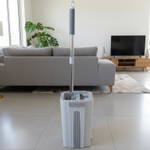 Набор для уборки (Швабра для мытья полов с телескопической ручкой, насадка из микрофибры, ведро с отжимом)