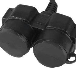 Удлинительный кабель Schuko IP44 с 2 розетками 22 см