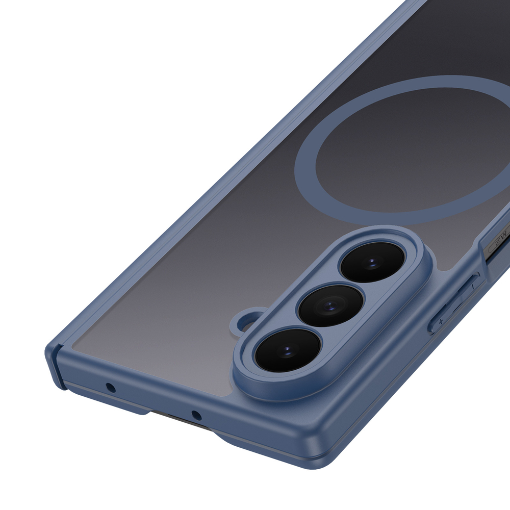 Усиленный чехол синего цвета с MagSafe для Samsung Galaxy Z Fold 8 Ultra, серия Expn Series Magnetic от Dux Ducis