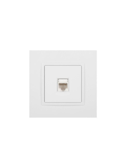 Розетка компьютерная Elegance 14-3107-01М RJ45 матов. бел. Эра Б0065763