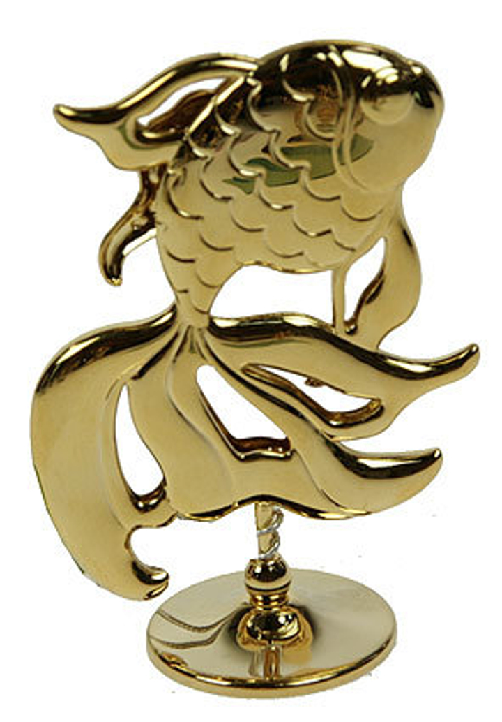 Фигурка декоративная Crystocraft Золотая рыбка с кристаллами Swarovski, 3х6х8 см