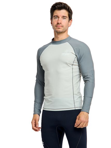 Футболка рашгард лонгслив Sargan Агидель UPF 50+ мужская серая