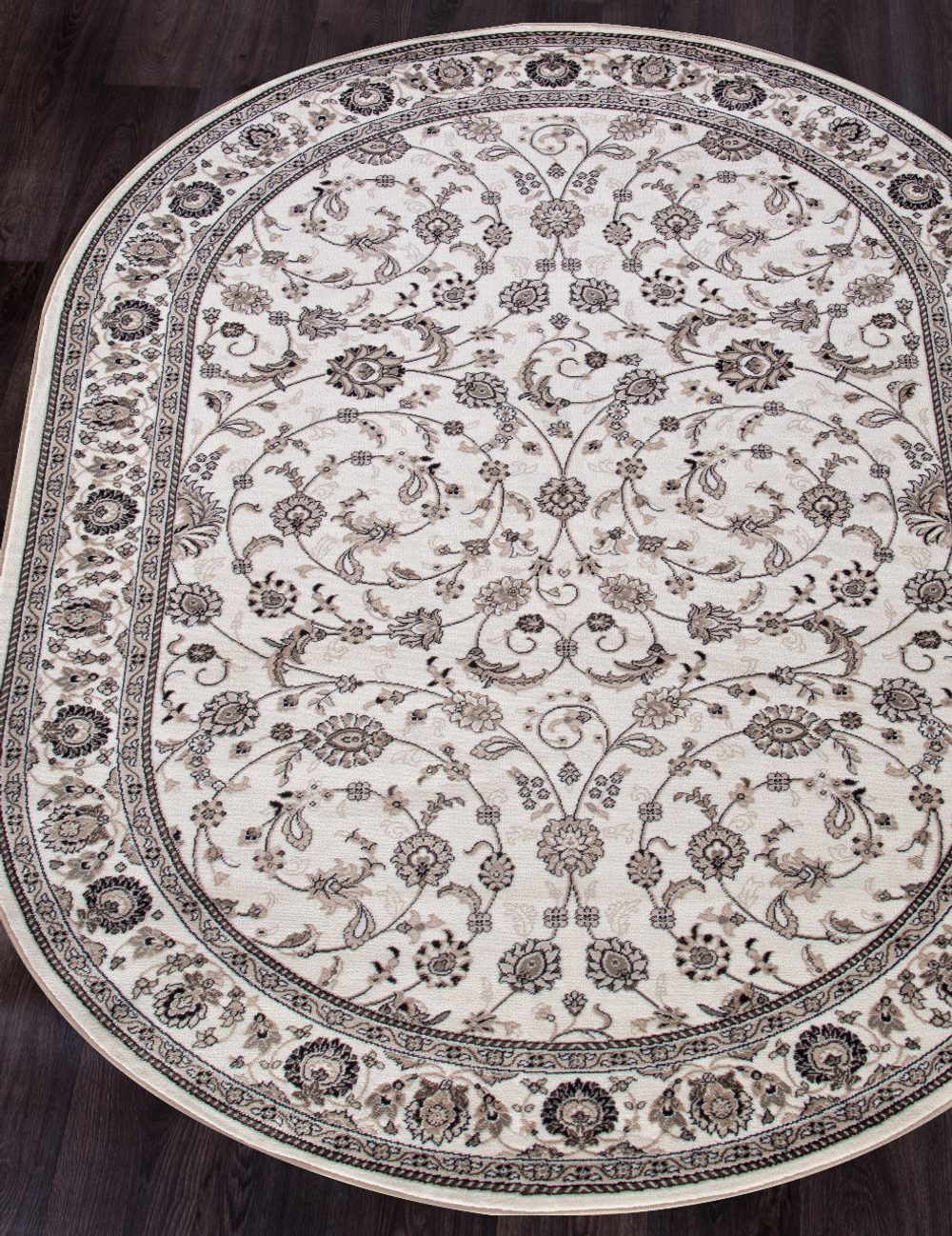 Ковер d251 - CREAM-BROWN - Овал - коллекция VALENCIA DELUXE размер 80*150 см