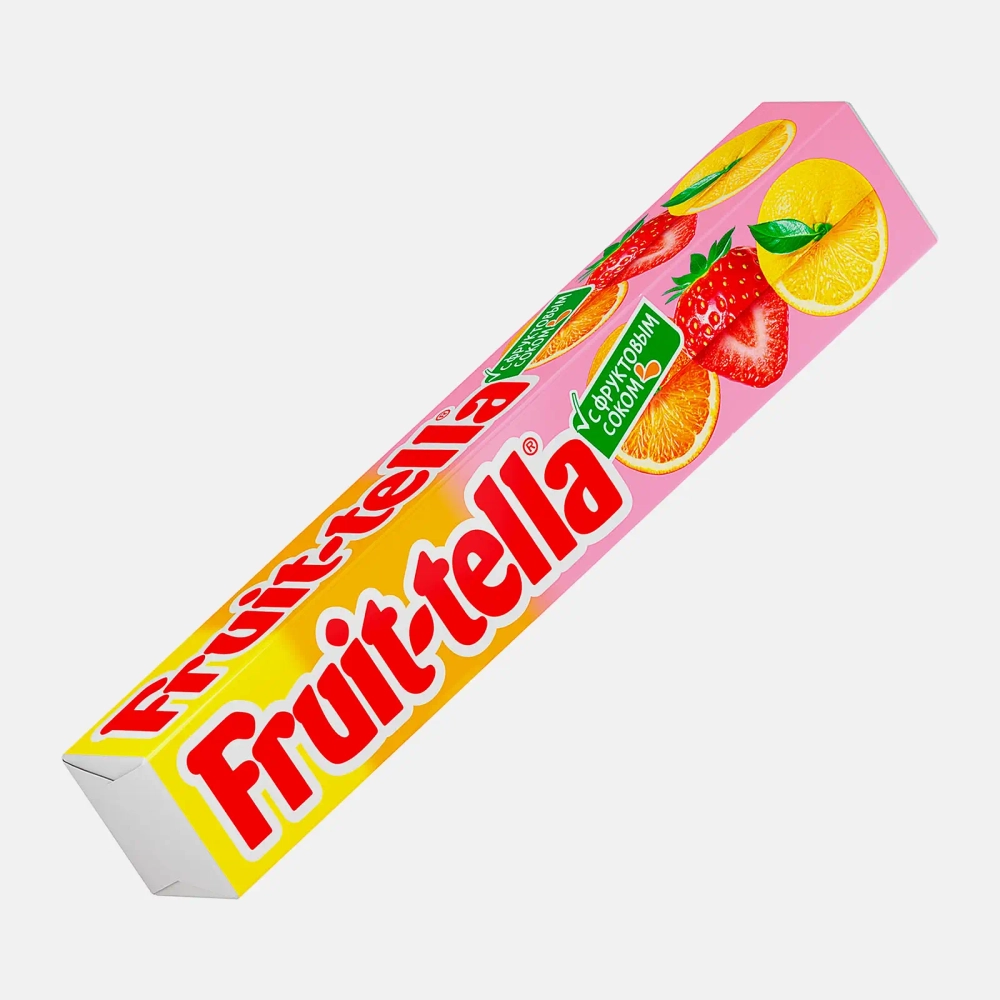 Жевательные конфеты Ассорти клубника апельсин лимон Fruit-Tella 41г