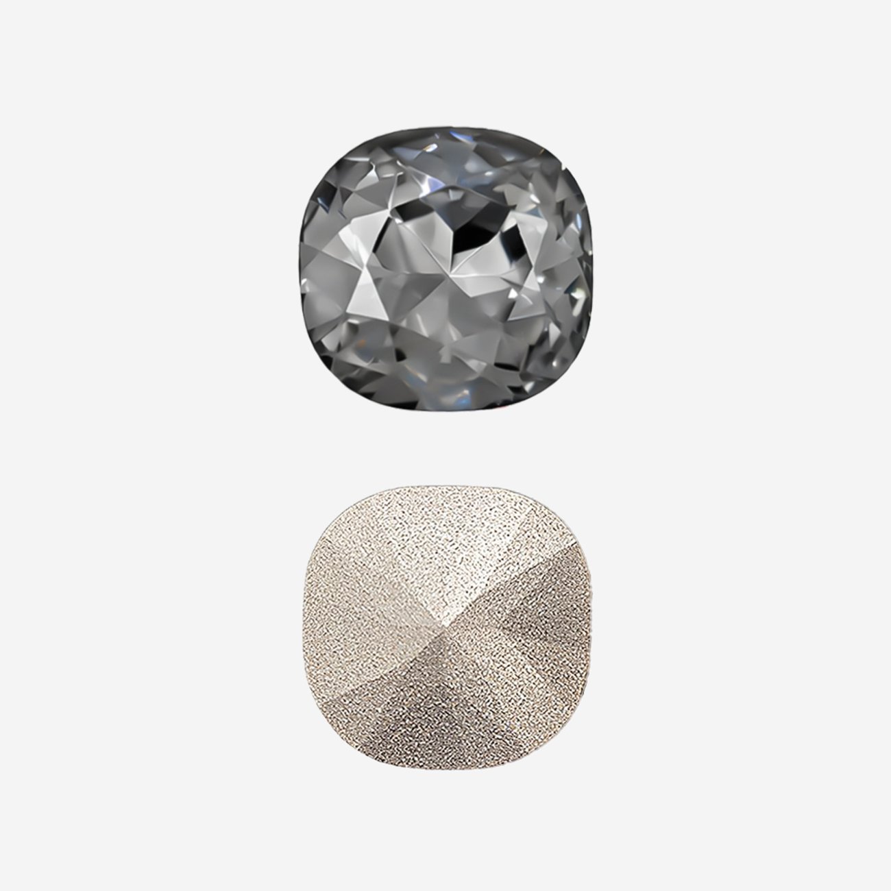 Кристалл Кушон (Сushion), оттенок "Серый"/"Gray", 10мм