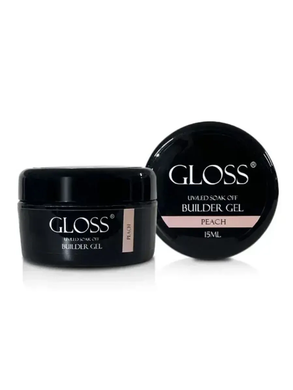 GLOSS Однофазний гель Builder Gel GLOSS Peach, 15 мл