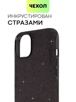Чехол BROSCORP для Apple iPhone 15 Pro Max (арт.IP15PROMAX-CRYSTAL-BLACK )