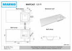 Раковина "МАРСАЛ-120 см" правая белая + левый кронштейн
