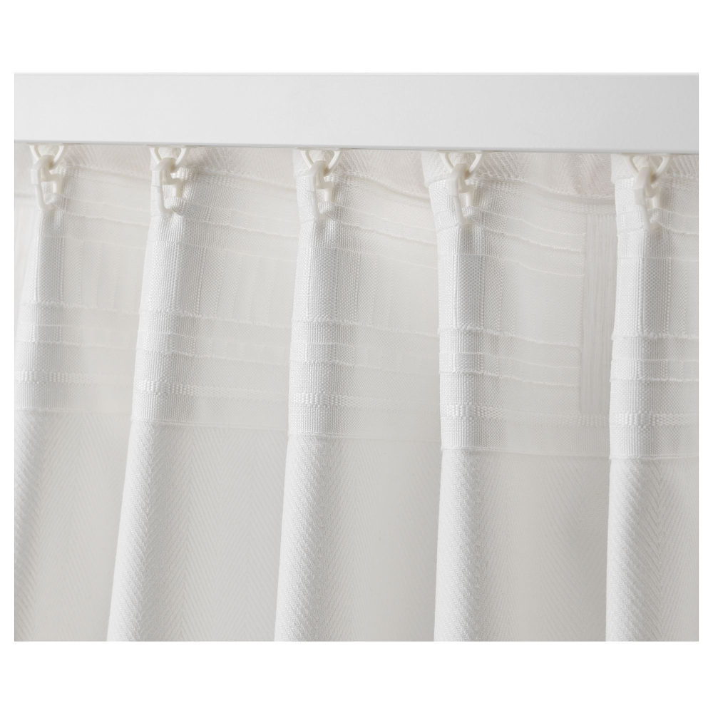 Комплект штор IKEA TIBAST (ТИБАСТ), Белый, 145x250 см, 2 шт