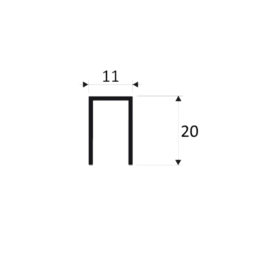 Фриз-Л 11*20мм "PW" 3м щетка Полир. латунь