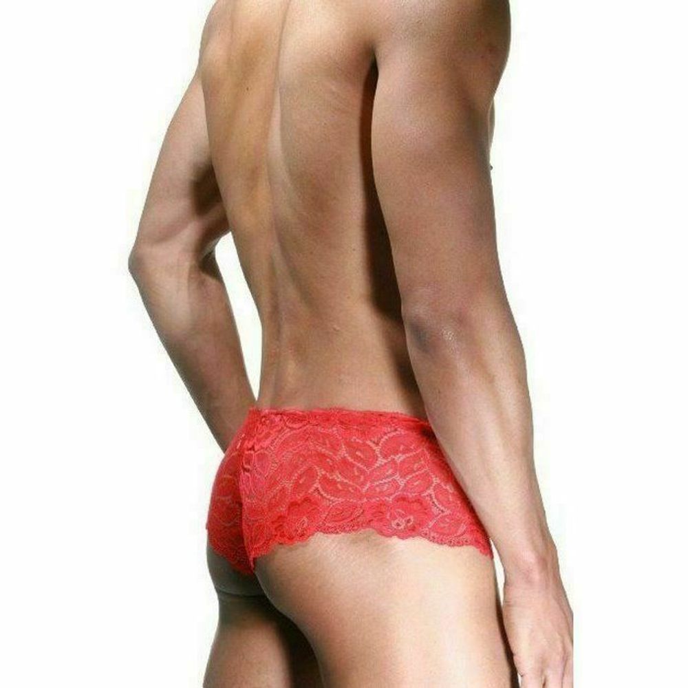 Мужские трусы хипсы красные кружевные  La Blinque LB15359