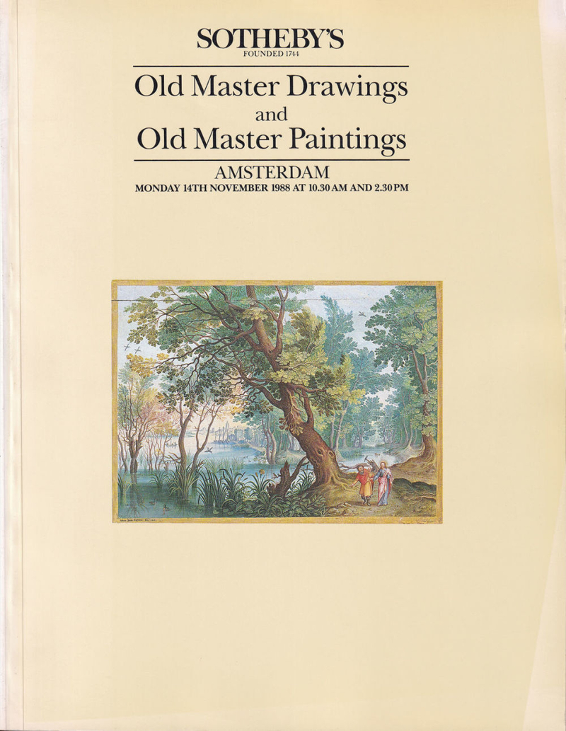 Каталог аукциона Sotheby's, Амстердам, Графика и живопись старых мастеров от 14 ноября 1988 года