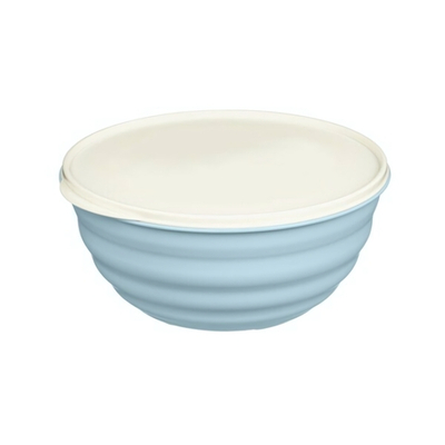 Миска круглая "Latina" 1,1л с крышкой (голубой)