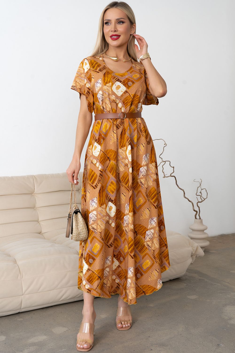 Платье Рада (бежевый) Р11-1166/9 Nikol