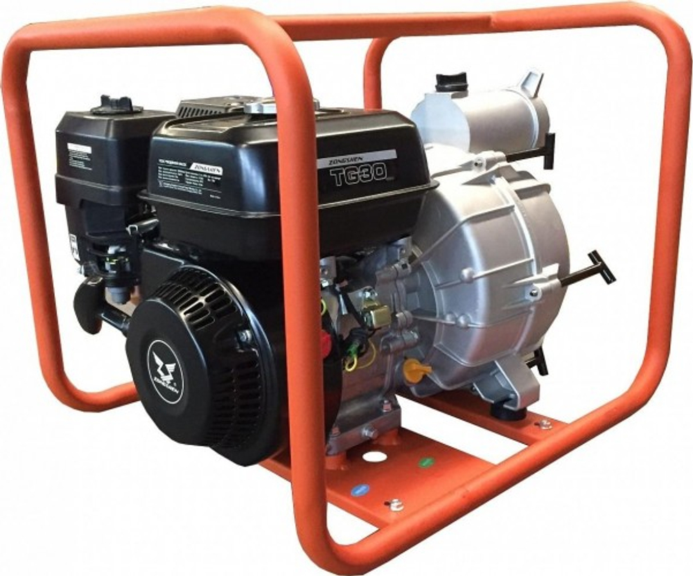 Мотопомпа бензиновая ZONGSHEN TG 30 для грязной воды 1T90STG30