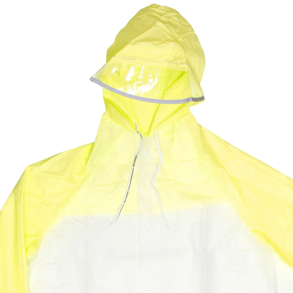 Дождевик-плащ детский «Радуга» с капюшоном,регулир.манжет,с отдел.под рюкзак, цвет бело-желтый, размер XL(95*57см) ДоброСад