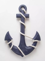 Декор на стену для интерьера "Якорь с канатом"