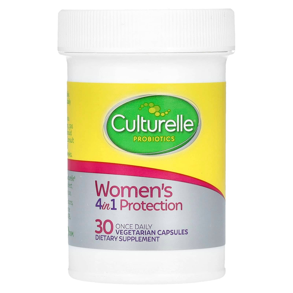 Culturelle, Пробиотики, защита 4 в 1 для женщин, 30 вегетарианских капсул для приема один раз в день