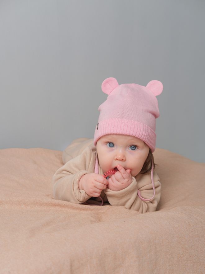 Шапка летняя хлопковая (Розовая) БОН-БОН