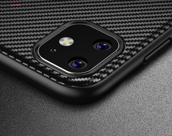 Тонкий чехол на iPhone 11 стиль карбон, серии Fit от Caseport