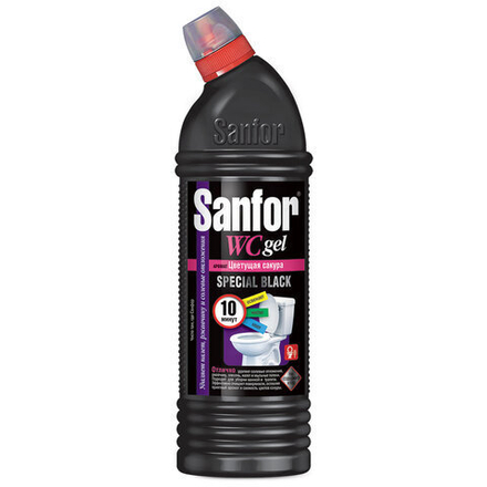 Чистящее средство 750 г, SANFOR WC gel (Санфор гель) "SpecialBlack", 1896