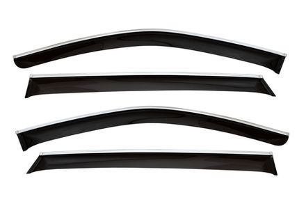 Дефлекторы окон CHROMEX с хром. молдингом KIA Sorento IV, 2020-, 4шт., внедорожник, накладной