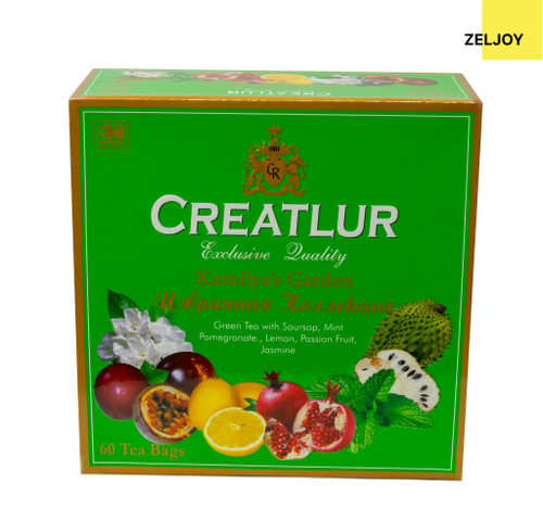 Чай Креатлюр Kamilya's Garden 6в1 ЗЕЛЕНЫЙ Избранная коллекция (6ароматов) 60 пак