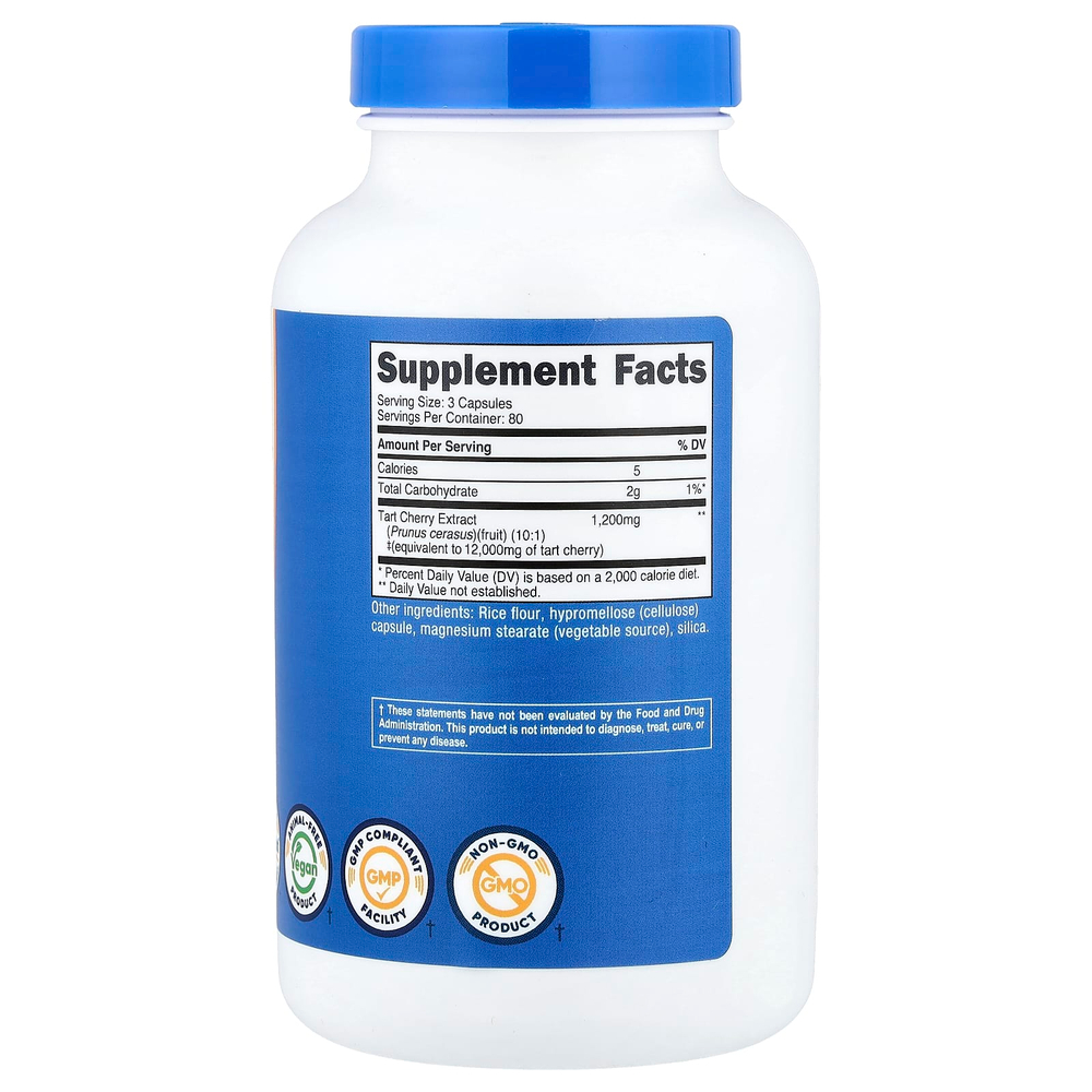 Nutricost, вишня, 240 капсул (400 мг в 1 капсуле)