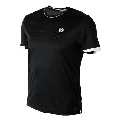 Мужское теннисное поло Sergio Tacchini Youngline Pro T-Shirt Men - Black, White