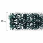 Мишура КОМПЛЕКТ 3 штуки, диаметр 100 мм, длина 2 м, зеленая с белыми кончиками, 592217