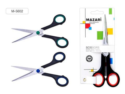 Ножницы офисные 180мм с европодвесом BE TOP(Mazari)