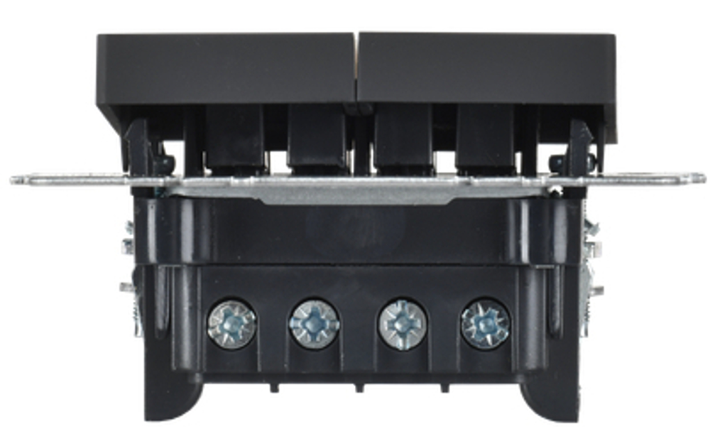 BRITE Выключатель 2-клавишный перекрестный 10А ВС10-2-3-БрГ графит IEK