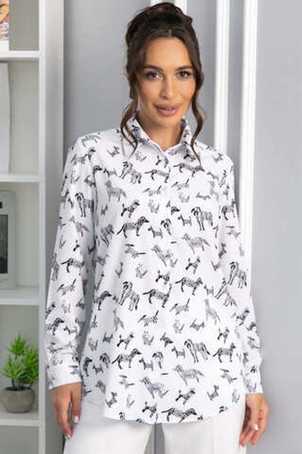 Рубашка Надель (белая/собаки) Б13843-16М LT Collection