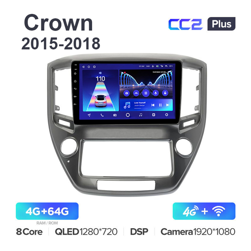 Teyes CC2 Plus 9"для Toyota Crown 2015-2018