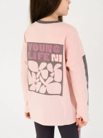 Лонгслив оверсайз для девочки