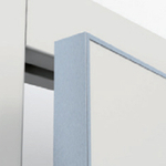 Дверь межкомнатная L 10  Белый сатин( алюминевая кромка с 2х сторон)АКЦИЯ