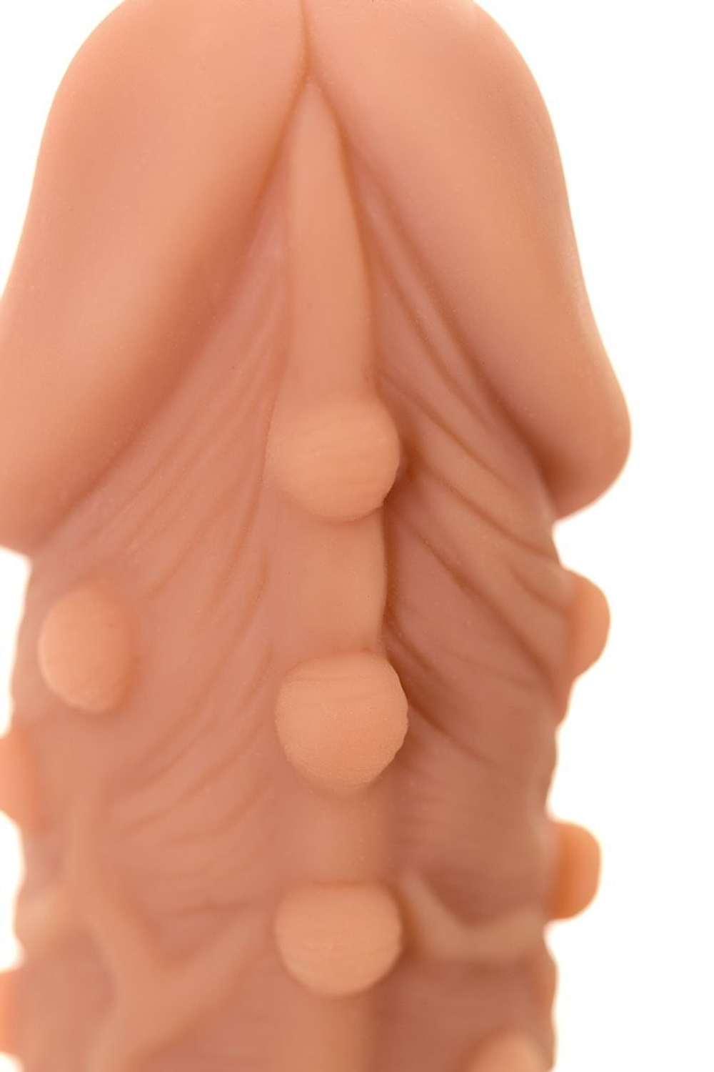 Насадка фаллического вида с венками и шишечками Extreme Sleeve 006 S-size - 12,7 см. (Цвет: телесный)