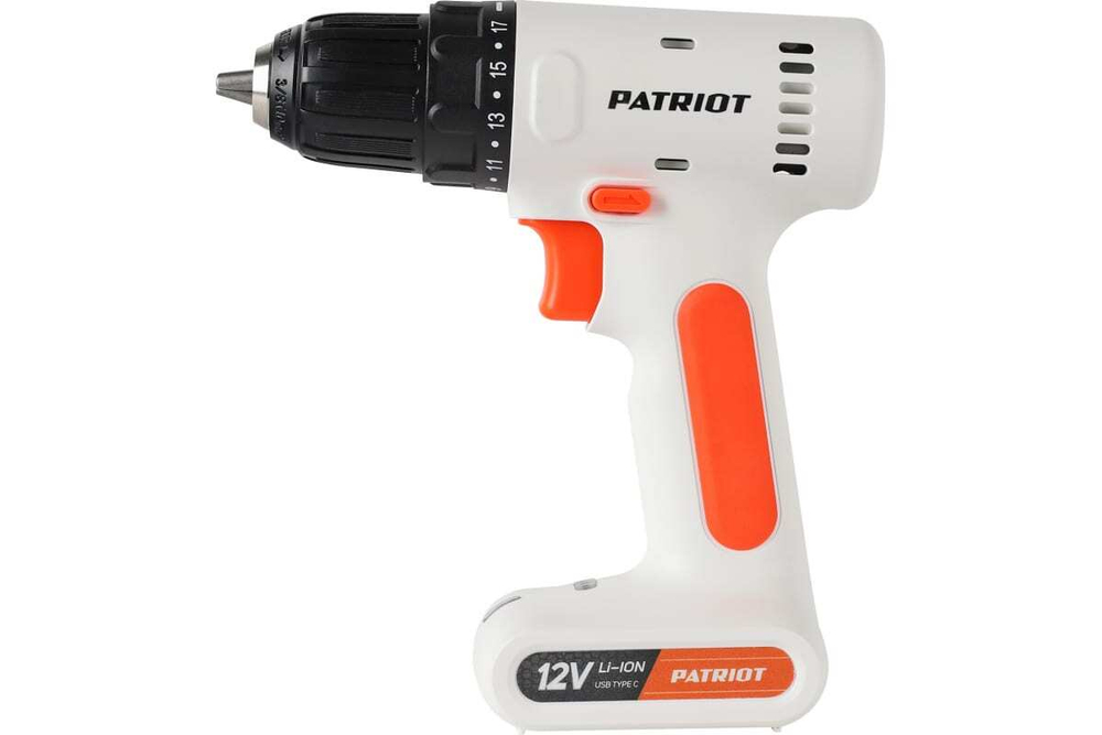 Аккумуляторная дрель-шуруповерт PATRIOT BR 113Li 180301113, 0-800 об/мин, 0.89 кг
