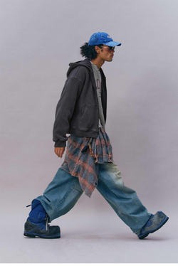 Худи Двухсторонний Nothomme Monterest vintage waffle knit reversible relaxed fit hooded