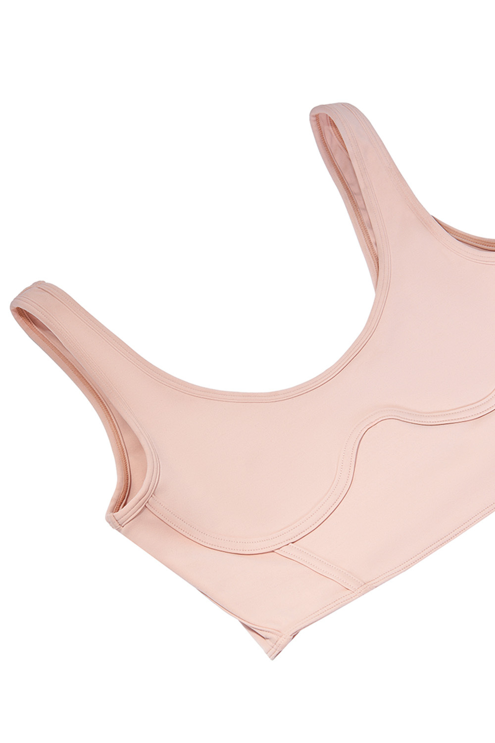 Топ с рельефными швами SPORT Пудра