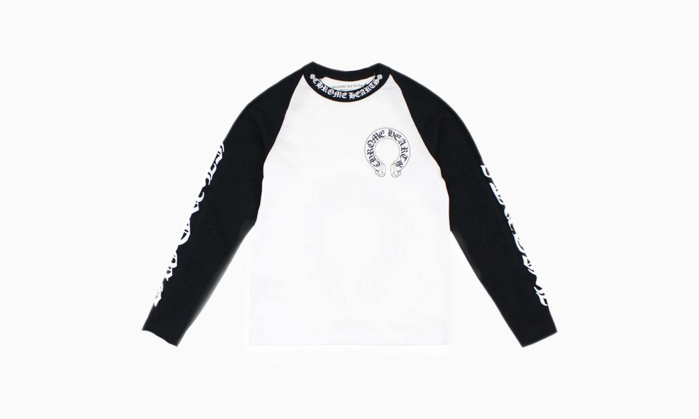 Chrome Hearts Horseshoe Baseball Shirt "White / Black"