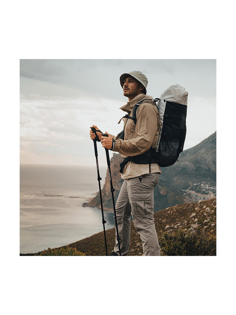 Палка треккинговая Naturehike ST03 7075 AL NH17D017-D с 3 узлами серый