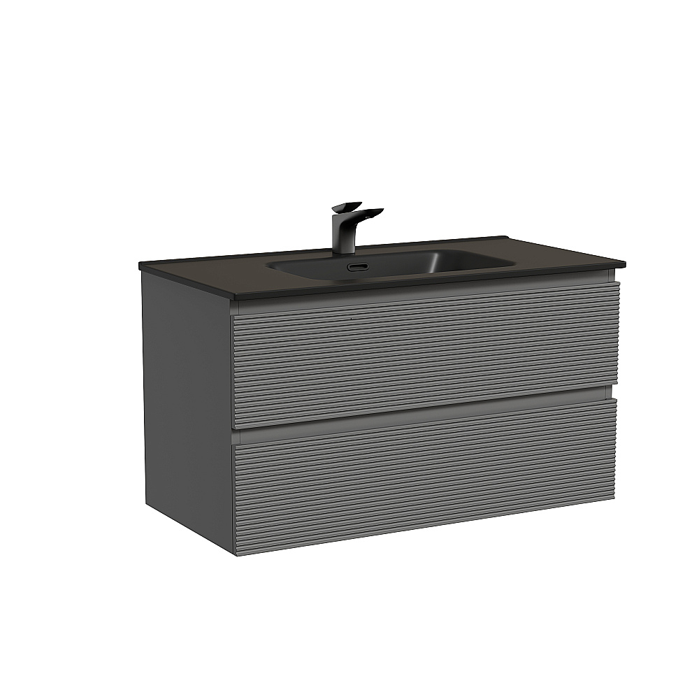 Тумба с раковиной Sancos Folk 90 FL90GS Grey soft