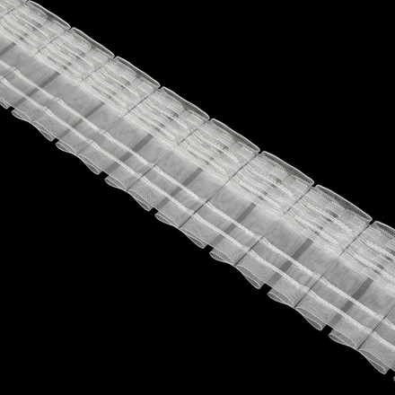 Шторная лента Oz-Is арт. 4398 МР, бантовые складки, коэф сборки 1:3,0, цвет прозрачный (ширина 80 mm)