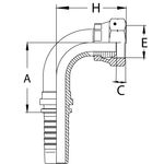 Фитинг DN 16 DK (Г) 22x1.5 (90)