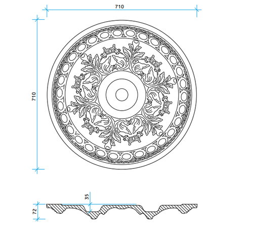 РОЗЕТКА 1.56.054 Европласт