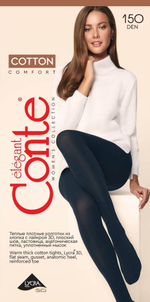 CONTE COTTON 150 Теплые Колготки женские из хлопка