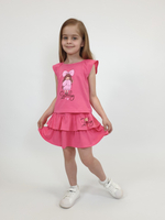 02-136-4 Комплект для девочки (фуфайка+ юбка)